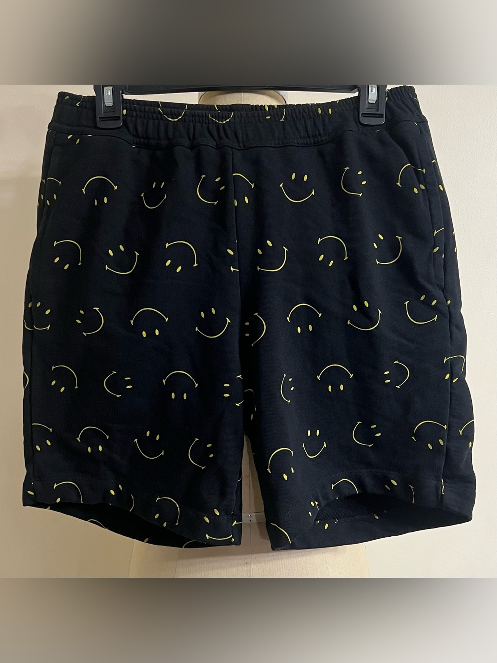 Sandro Smiley Printed French Terry Cotton Shorts Size Medium